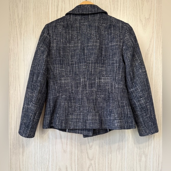Banana Republic Linen Blend Blazer Double Breasted Crosshatched Tweed Size 8 - Picture 4 of 4